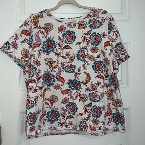 Talbots Floral Tee Size 2X